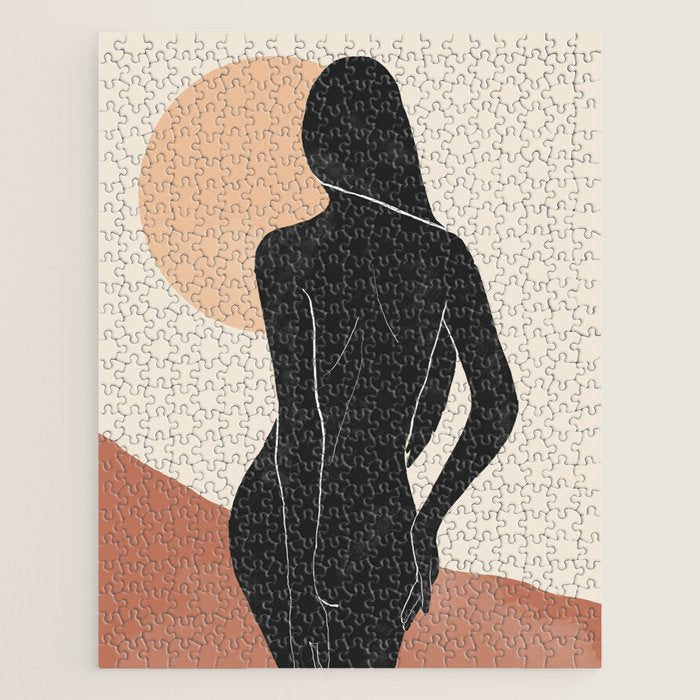 Minimal Abstract Art Nude Woman Jigsaw Puzzle Gallery Image 1