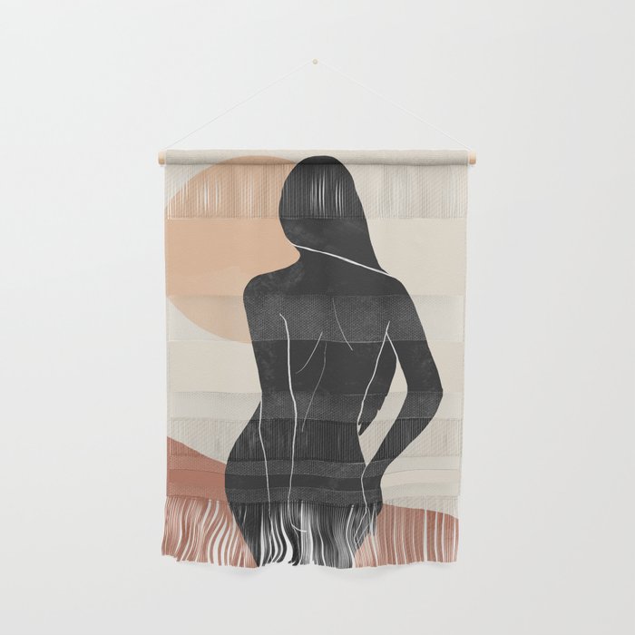 Minimal Abstract Art Nude Woman Wall Hanging Gallery Image 1