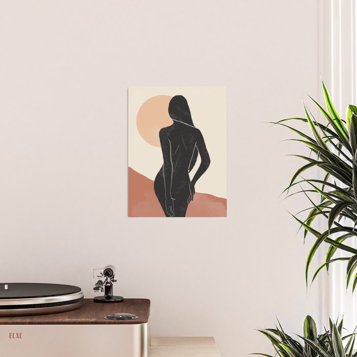 Minimal Abstract Art Nude Woman Poster Gallery Image 2