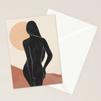 Minimal Abstract Art Nude Woman Stationery Card Gallery Image 2