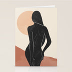 Minimal Abstract Art Nude Woman Stationery Card Gallery Image 2