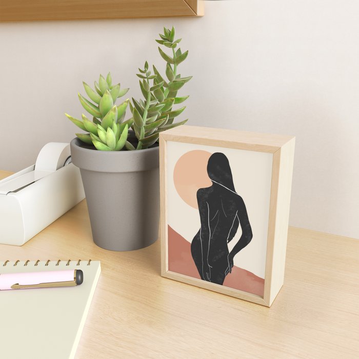 Minimal Abstract Art Nude Woman Mini Art Print Gallery Image 2