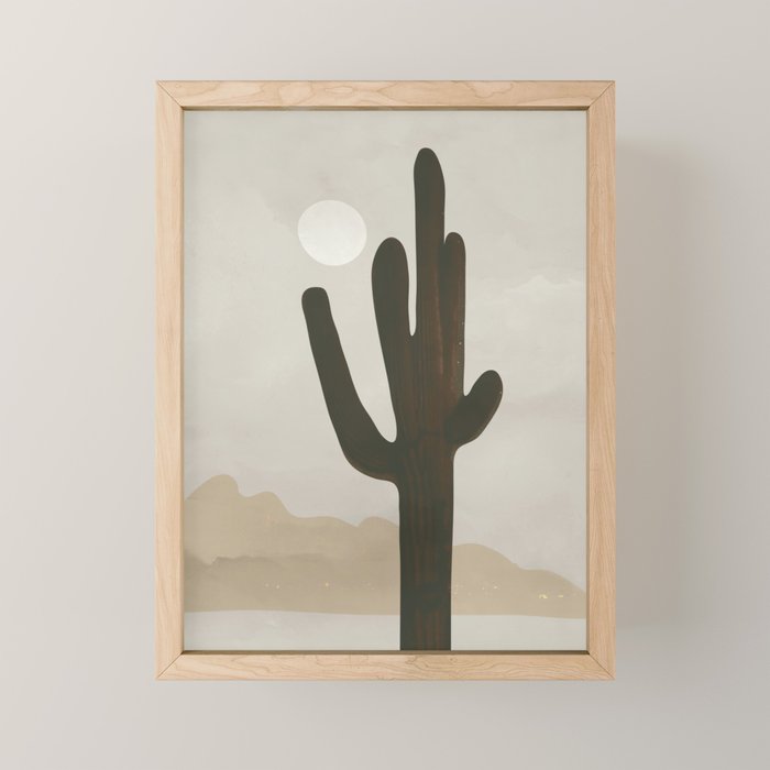 Desert Cactus Mini Art Print Gallery Image 1