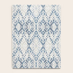 South Western boho abstract Ikat pattern - Indigo Ivory Notebook Gallery Image 4