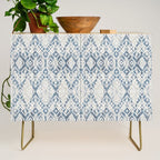 South Western boho abstract Ikat pattern - Indigo Ivory Credenza Gallery Image 1