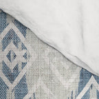 South Western boho abstract Ikat pattern - Indigo Ivory Comforter Gallery Image 4