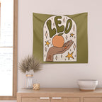 Leo Grapefruit Wall Tapestry Gallery Image 2