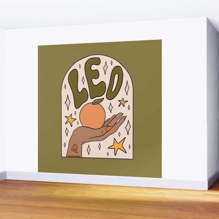 Leo Grapefruit Wall Mural Gallery Image 2
