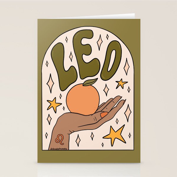 Leo Grapefruit Stationery Card Gallery Image 2