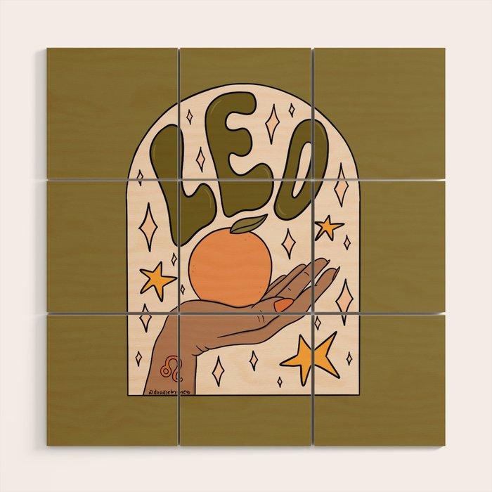 Leo Grapefruit Wood Wall Art Gallery Image 1