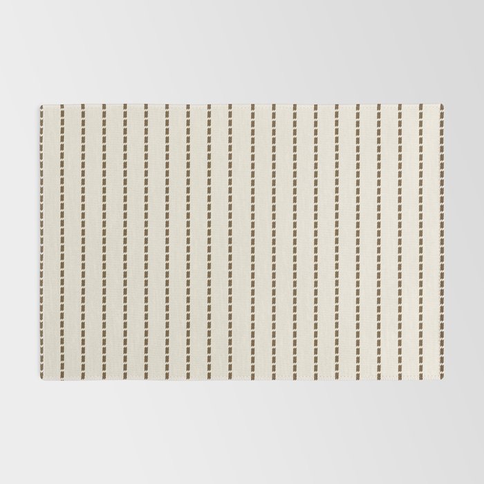 Dashed Lines (Cream & Chocolate) Rug Gallery Image 2