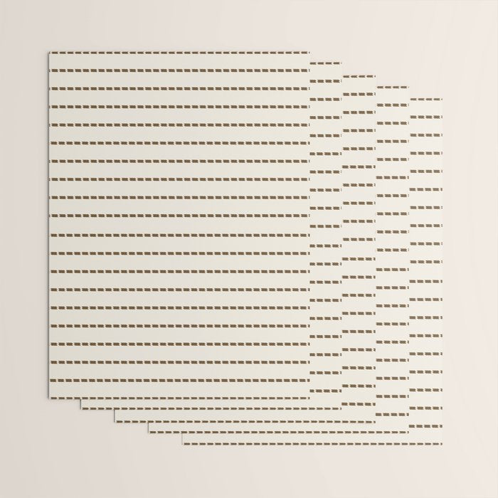 Dashed Lines (Cream & Chocolate) Wrapping Paper Gallery Image 3