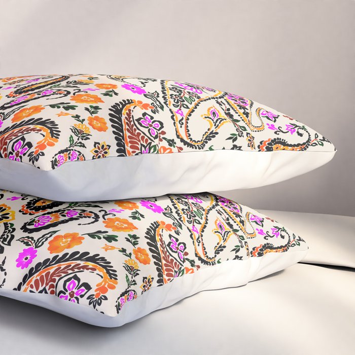 Vibrant paisley print Pillow Sham Gallery Image 3