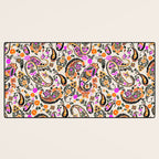 Vibrant paisley print Desk Mat Gallery Image 3