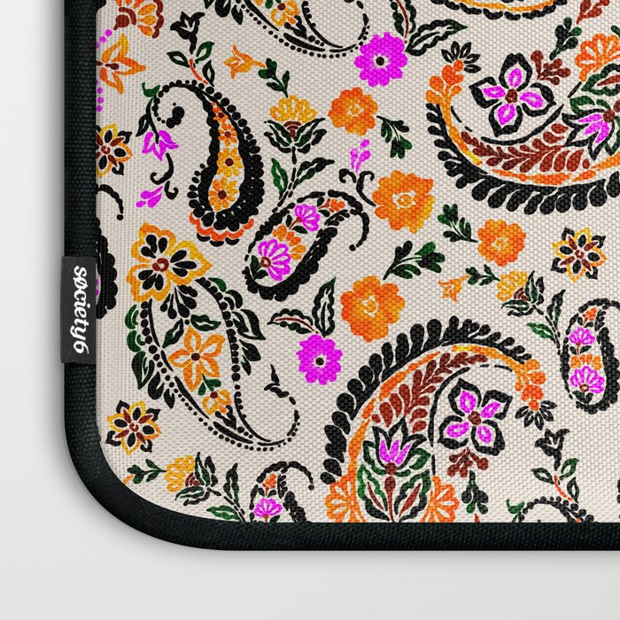 Vibrant paisley print Laptop Sleeve Gallery Image 3