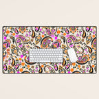Vibrant paisley print Desk Mat Gallery Image 1