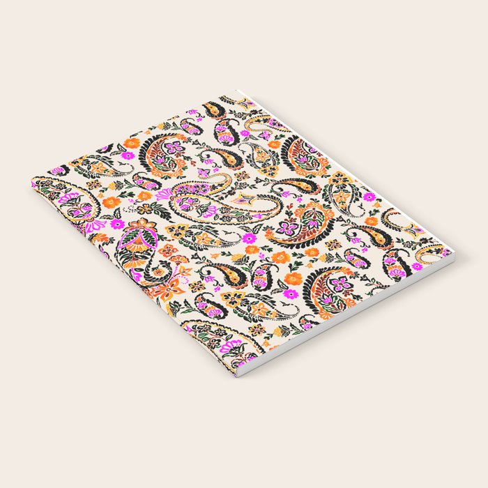 Vibrant paisley print Notebook Gallery Image 1