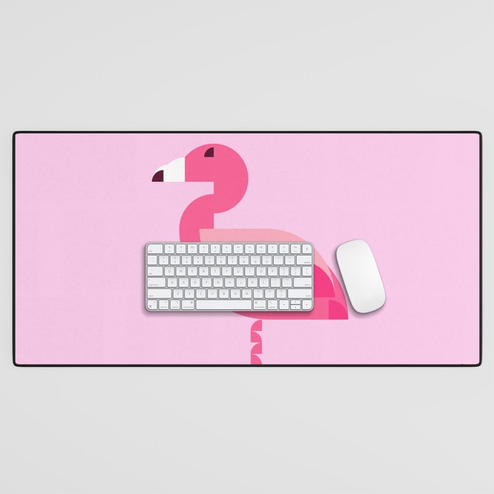 Geometric flamingo Desk Mat Gallery Image 1