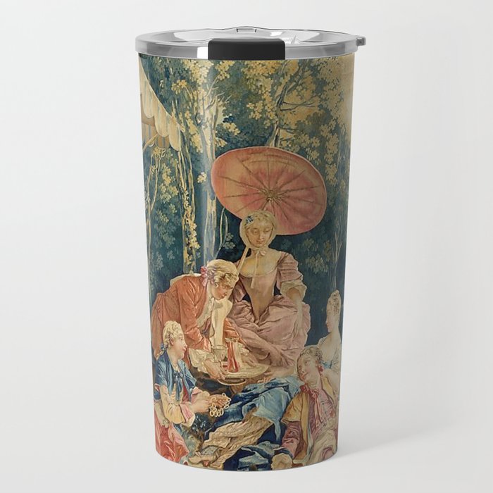 Antique 18th Century Italian Garden Tapestry Francois Boucher Travel Mug Gallery Image 1