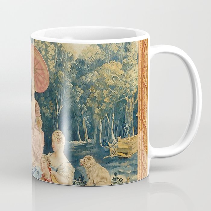 Antique 18th Century Italian Garden Tapestry Francois Boucher Coffee Mug Gallery Image 1