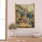 Antique 18th Century Italian Garden Tapestry Francois Boucher Wall Tapestry Gallery Image 2