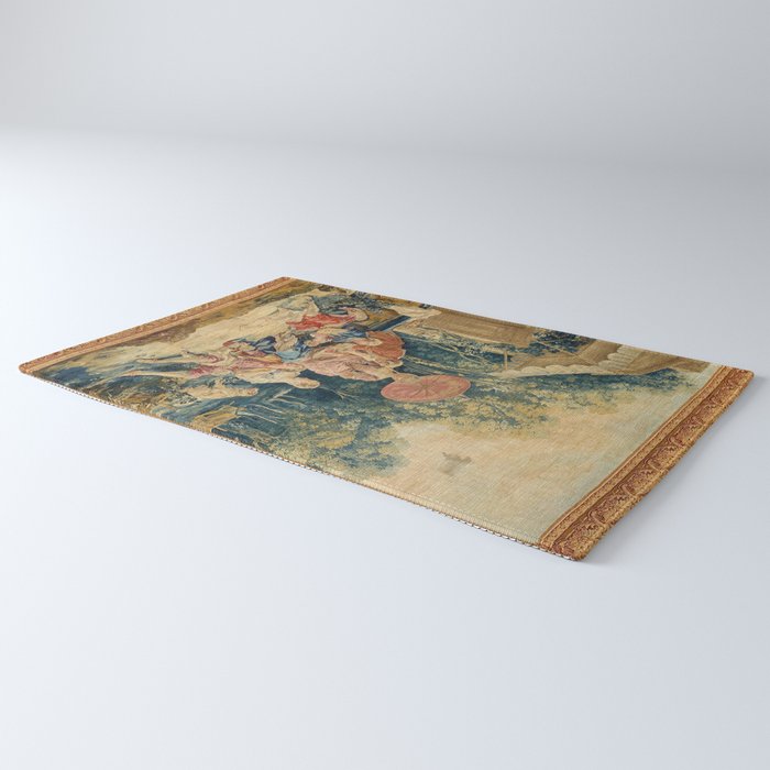 Antique 18th Century Italian Garden Tapestry Francois Boucher Rug Gallery Image 3