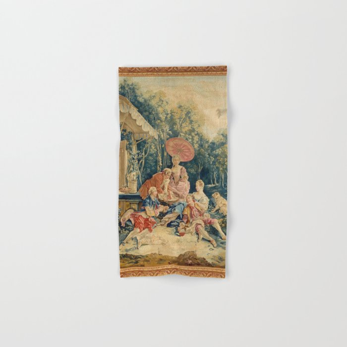 Antique 18th Century Italian Garden Tapestry Francois Boucher Bath Towel Gallery Image 1