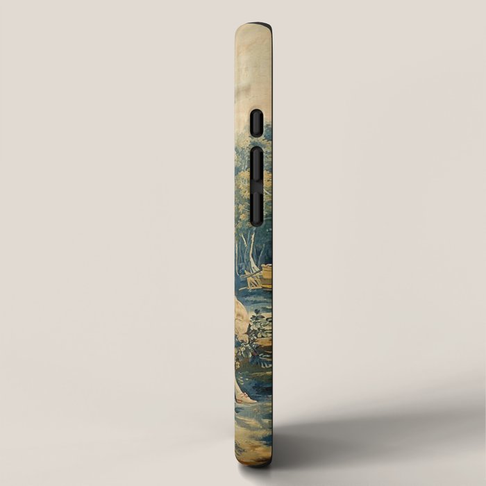Antique 18th Century Italian Garden Tapestry Francois Boucher iPhone Case Gallery Image 2