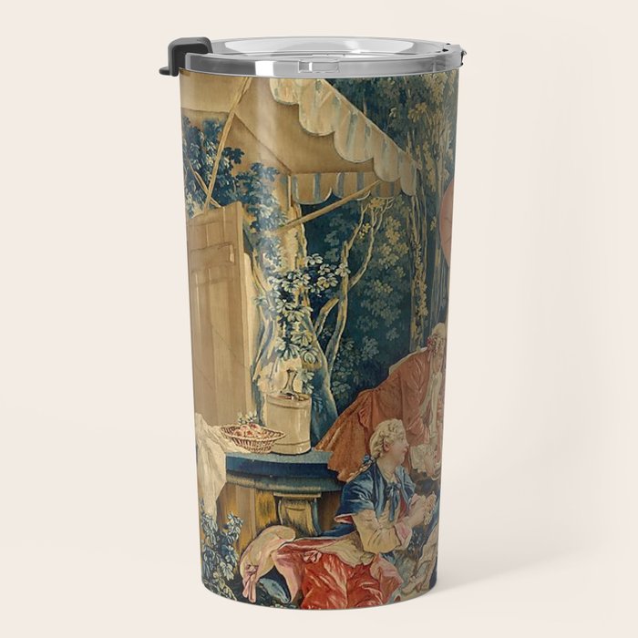 Antique 18th Century Italian Garden Tapestry Francois Boucher Travel Mug Gallery Image 3
