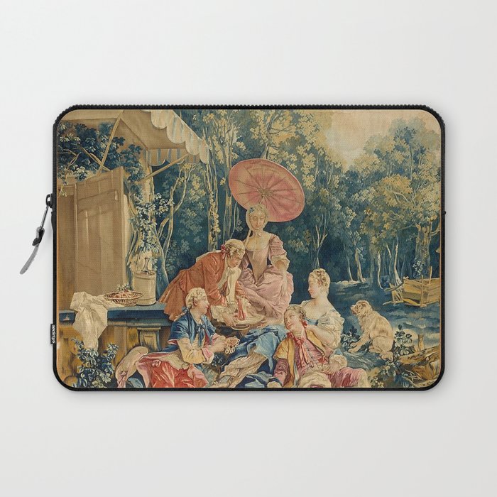 Antique 18th Century Italian Garden Tapestry Francois Boucher Laptop Sleeve Gallery Image 1