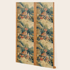 Antique 18th Century Italian Garden Tapestry Francois Boucher Wallpaper Gallery Image 2