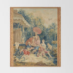 Antique 18th Century Italian Garden Tapestry Francois Boucher Throw Blanket Gallery Image 2