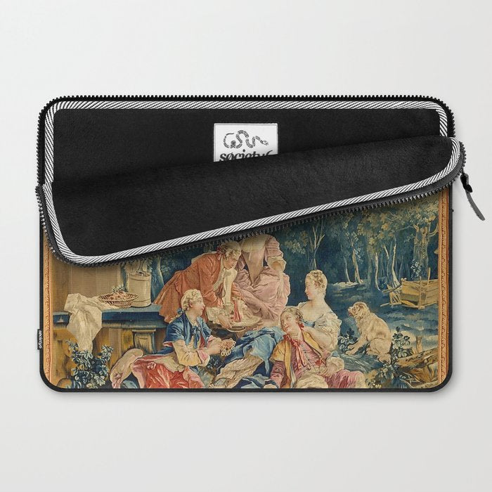 Antique 18th Century Italian Garden Tapestry Francois Boucher Laptop Sleeve Gallery Image 2