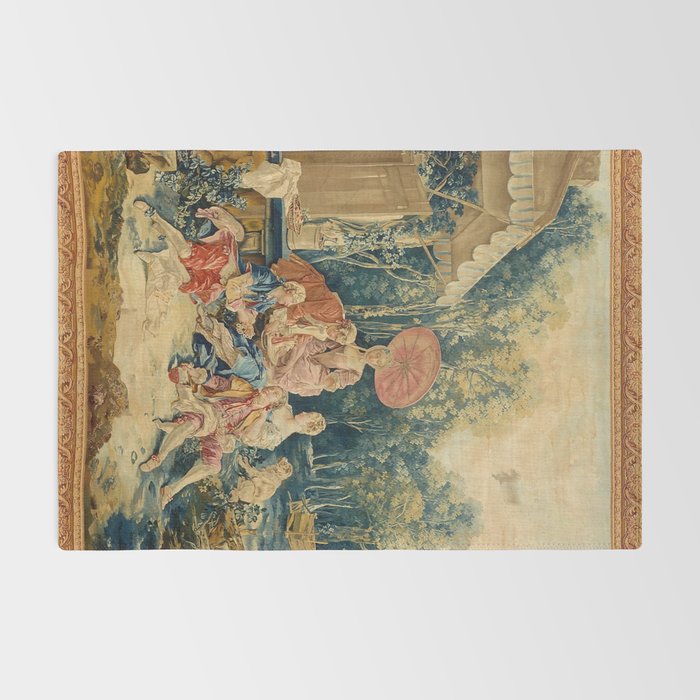 Antique 18th Century Italian Garden Tapestry Francois Boucher Rug Gallery Image 2