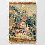 Antique 18th Century Italian Garden Tapestry Francois Boucher Cutting Board Gallery Image 1