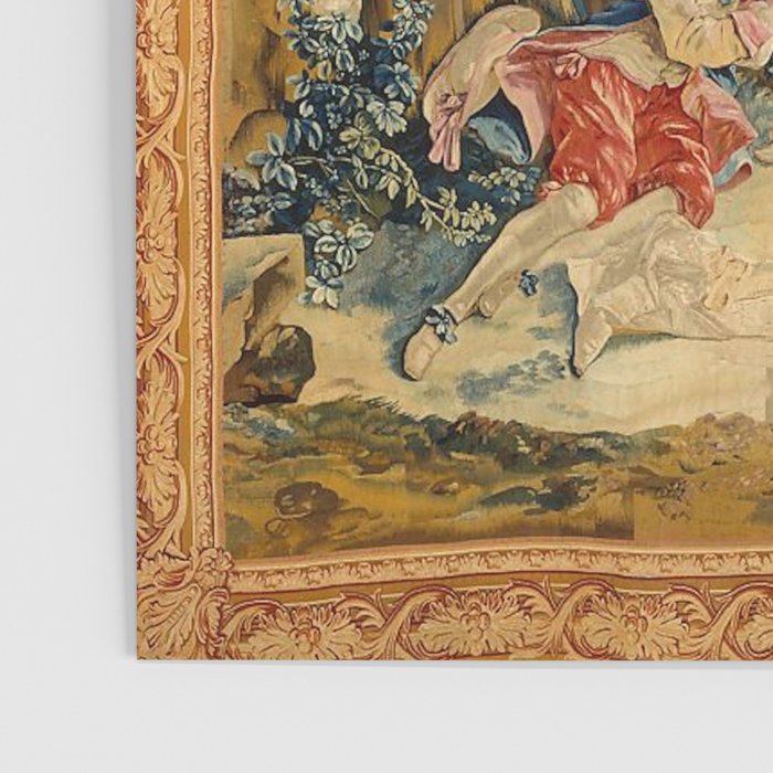 Antique 18th Century Italian Garden Tapestry Francois Boucher Poster Gallery Image 3