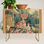 Antique 18th Century Italian Garden Tapestry Francois Boucher Credenza Gallery Image 1