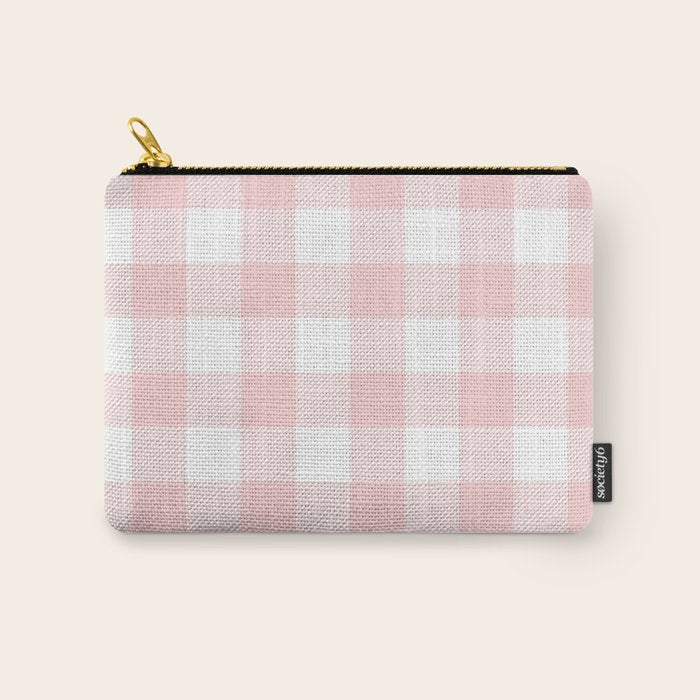 Baby Pink Buffalo Check Carry All Pouch Gallery Image 1