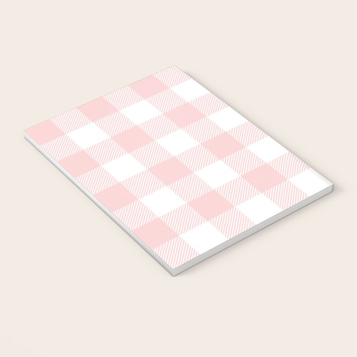 Baby Pink Buffalo Check Notebook Gallery Image 3