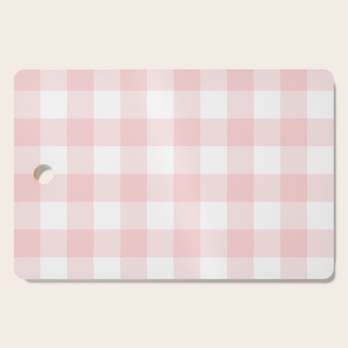 Baby Pink Buffalo Check Cutting Board Gallery Image 1