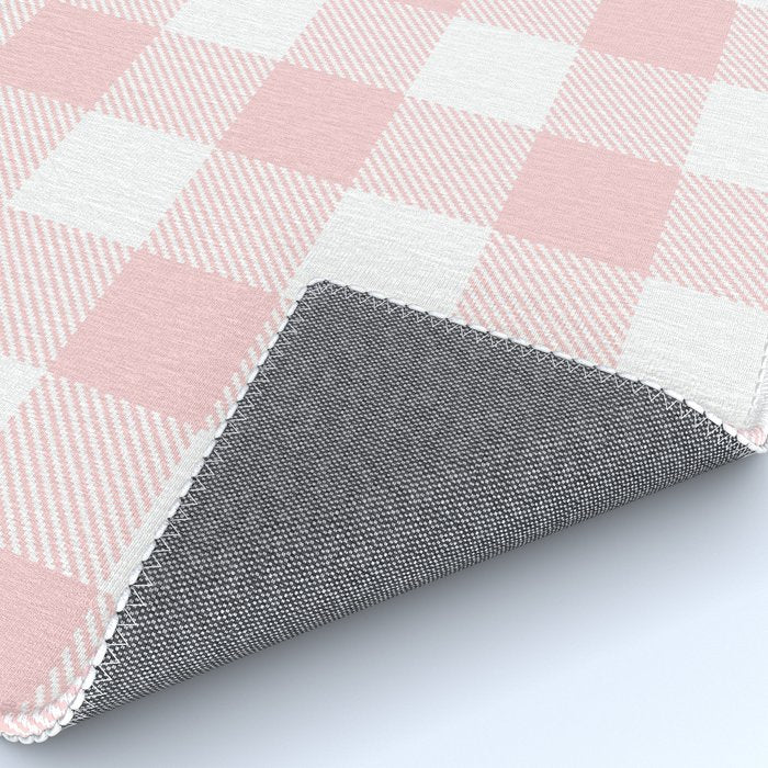 Baby Pink Buffalo Check Rug Gallery Image 4