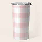 Baby Pink Buffalo Check Travel Mug Gallery Image 2