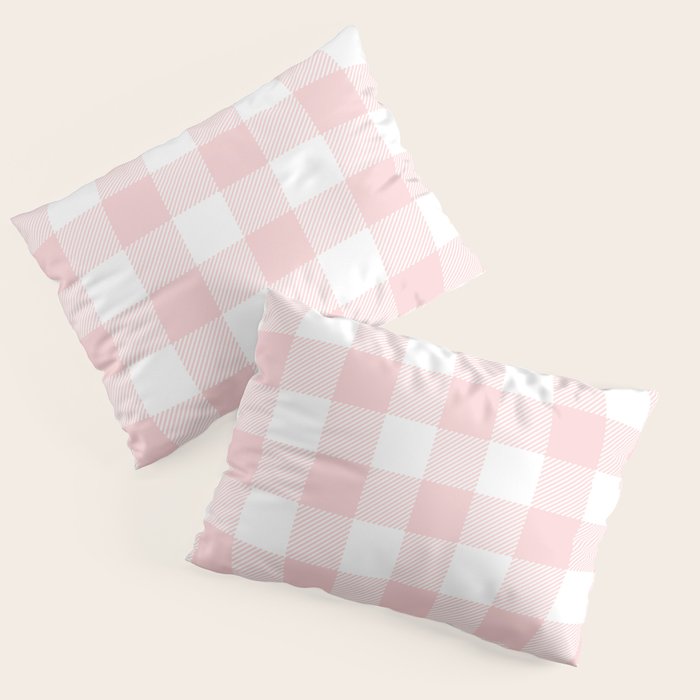 Baby Pink Buffalo Check Pillow Sham Gallery Image 3