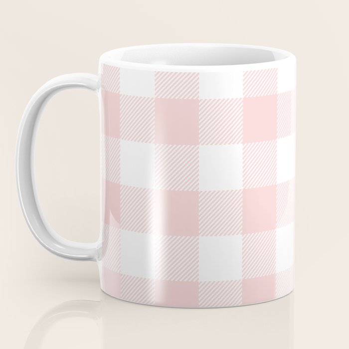 Baby Pink Buffalo Check Coffee Mug Gallery Image 3