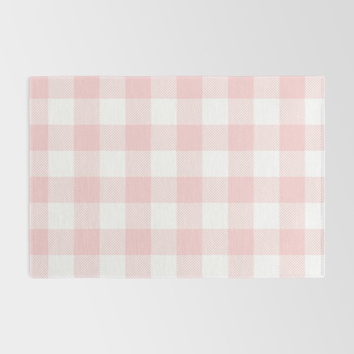 Baby Pink Buffalo Check Rug Gallery Image 2