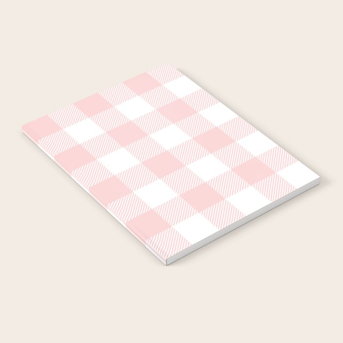 Baby Pink Buffalo Check Notebook Gallery Image 1