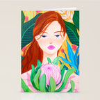 Botanical Lady Stationery Card Gallery Image 2