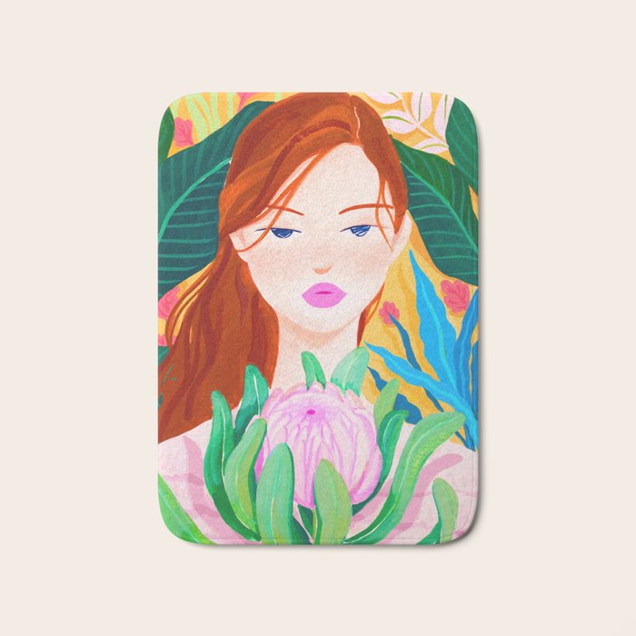 Botanical Lady Bath Mat Gallery Image 1