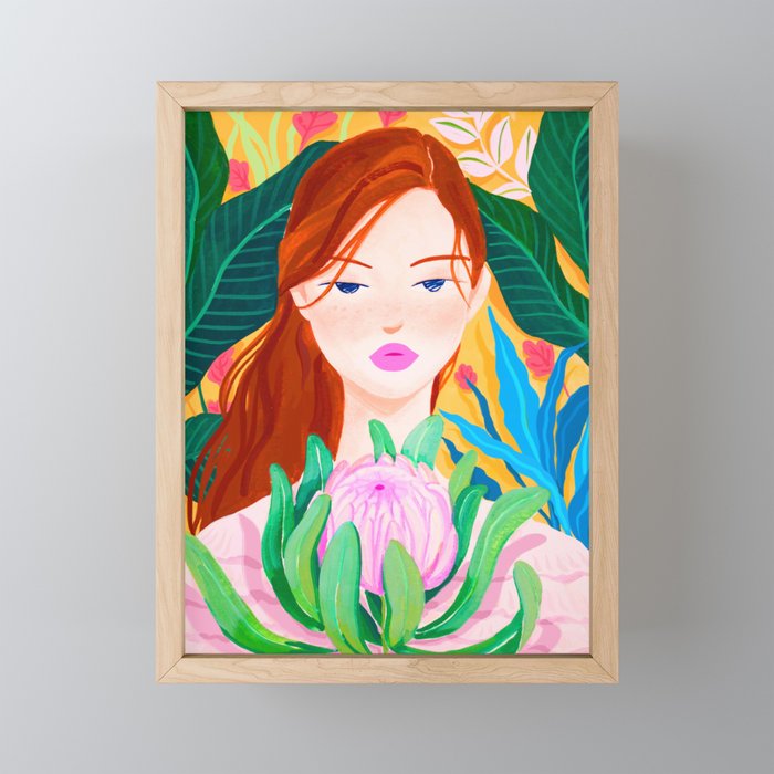 Botanical Lady Mini Art Print Gallery Image 1