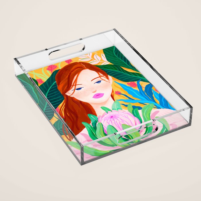 Botanical Lady Acrylic Tray Gallery Image 1